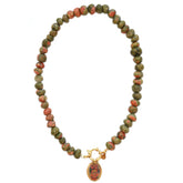 Necklace unakite frida