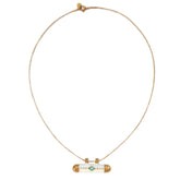 Necklace evil eye white bar