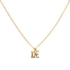 Gouden ketting love letter