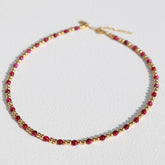 Ketting Moraira cerise steen