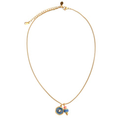 Gold chain mystic soul eye blue