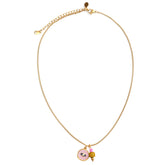 Gold chain mystic soul eye pink