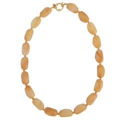 Gouden ketting rocks beige