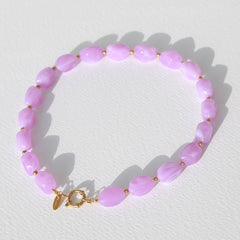 Collar de oro Rocas lila