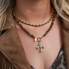 Collier de Javea en pierre brune