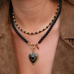 Collier Moraira avec pierre noire
