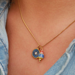 Gold chain mystic soul eye blue