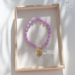 Collar de oro Rocas lila