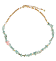 Halskette Koralle Stein gold