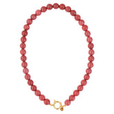 Necklace bubble stone light burgundy