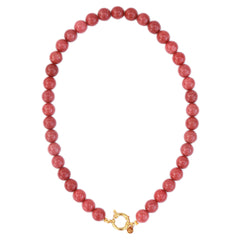 Necklace bubble stone light burgundy