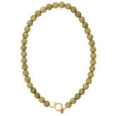 Necklace bubble stone olive