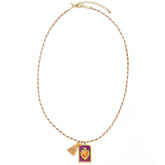 Necklace tableau purple