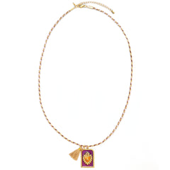 Collier tableau violet