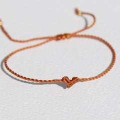 Armband klein hart caramel