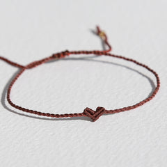 Bracelet petit cœur noyer
