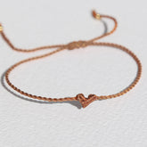 Pulsera de corazón Love Ibiza color topo