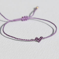 Armband klein hart violet