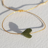 Armband großes Herz Oliven