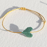 Brazalete corazón verde mar