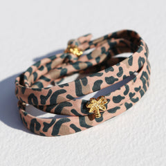 Armband-enkelbandje luipaard palm goud
