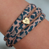 Leopard bracelet heart gold