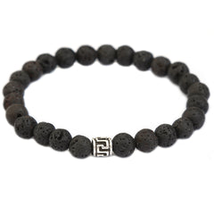 Bracelet black lava for men