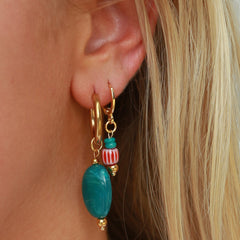 Golden earrings mystic soul red
