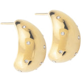 Pendientes de oro con gotas de pedrería