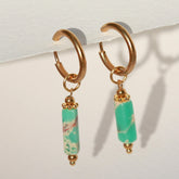 Earring marble turquoise