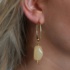Earrings rocks beige