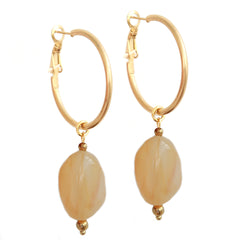 Earrings rocks beige