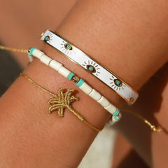 Brazalete de oro con mal de ojo