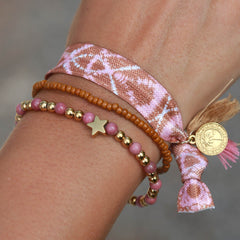 Armband Moraira ster rosé steen