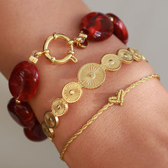 Love Ibiza Herzarmband gold gereht