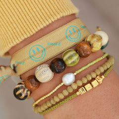Armband miyuki parel olive