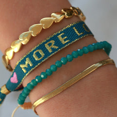 Brazalete facetado de esmeralda