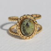 Gouden ring African Turquoise