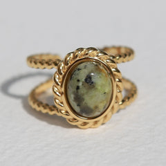 Bague en or turquoise africaine