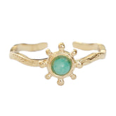 Gouden ring sunshine groen
