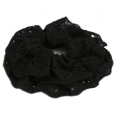 Scrunchie embroidery black