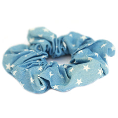 Vaqueros scrunchie estrellas denim claro