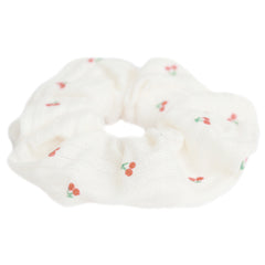 Scrunchie Kirsche weiß