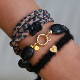 Bracelet set leopard black