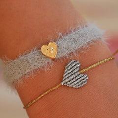 Armbandset graues Herz