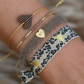 Conjunto de pulseras de leopardo marrón