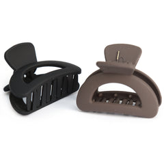 Hair clip set of 2 brown/black