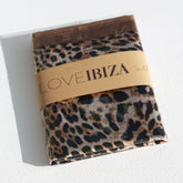 Satijnen bandana sjaal leopard