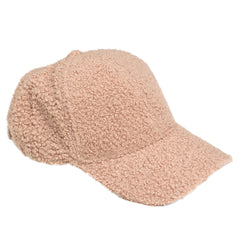 Gorra de peluche beige