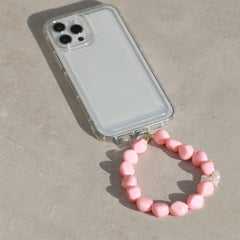 Telephone jewelry bowtie pearl pink